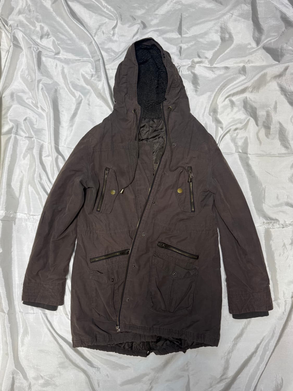 O0s Mode Dark Brown Hooded Jacket 상품이미지2