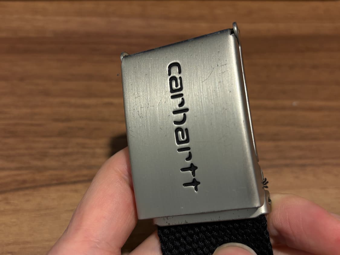 칼하트 클립 벨트 크롬 블랙 상품이미지2