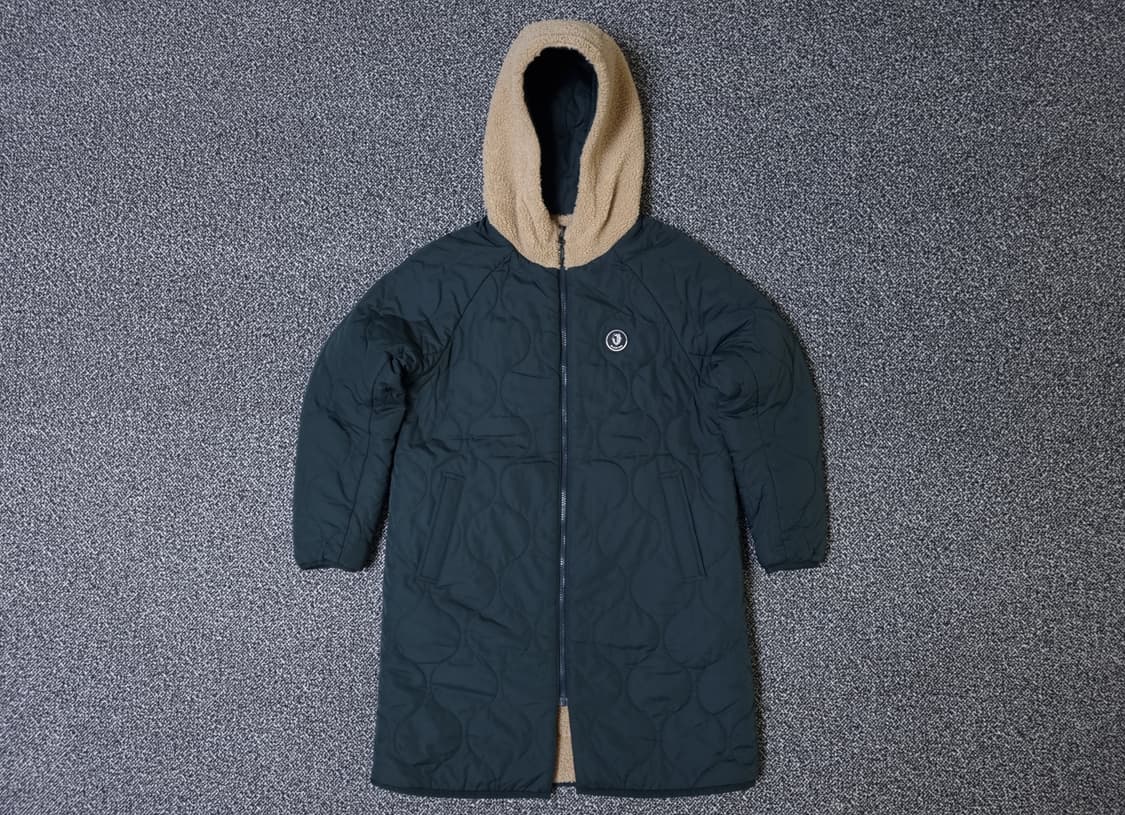 [무료배송][155]블랙야크 키즈 리버시블 양털 누빔 롱 후드점퍼 상품이미지6