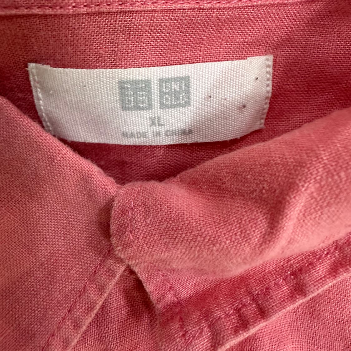 [XL] 유니클로 핑크 린넨 셔츠 0108T1 상품이미지3