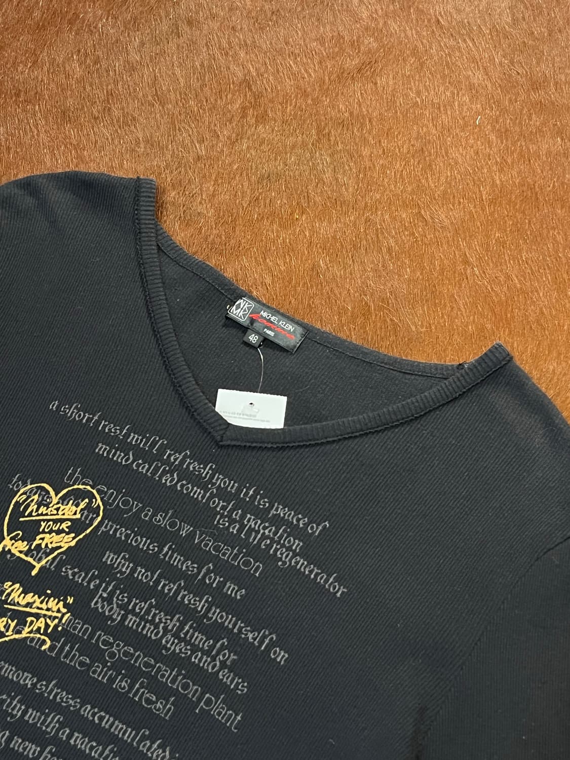 빈티지 프린팅 브이넥 롱슬리브 상품이미지5