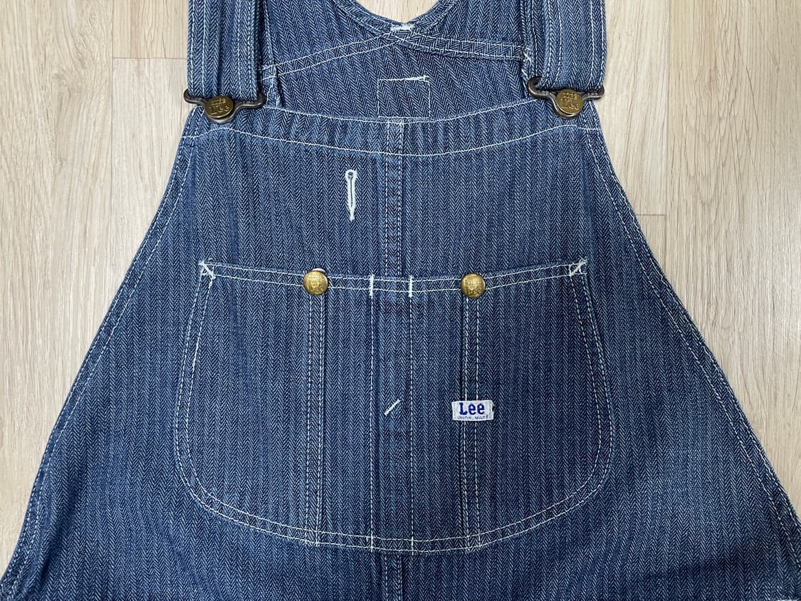 32~33) 50's 복각 Lee 헤링본 데님 오버롤(RRL&LVC&폴로 상품이미지4