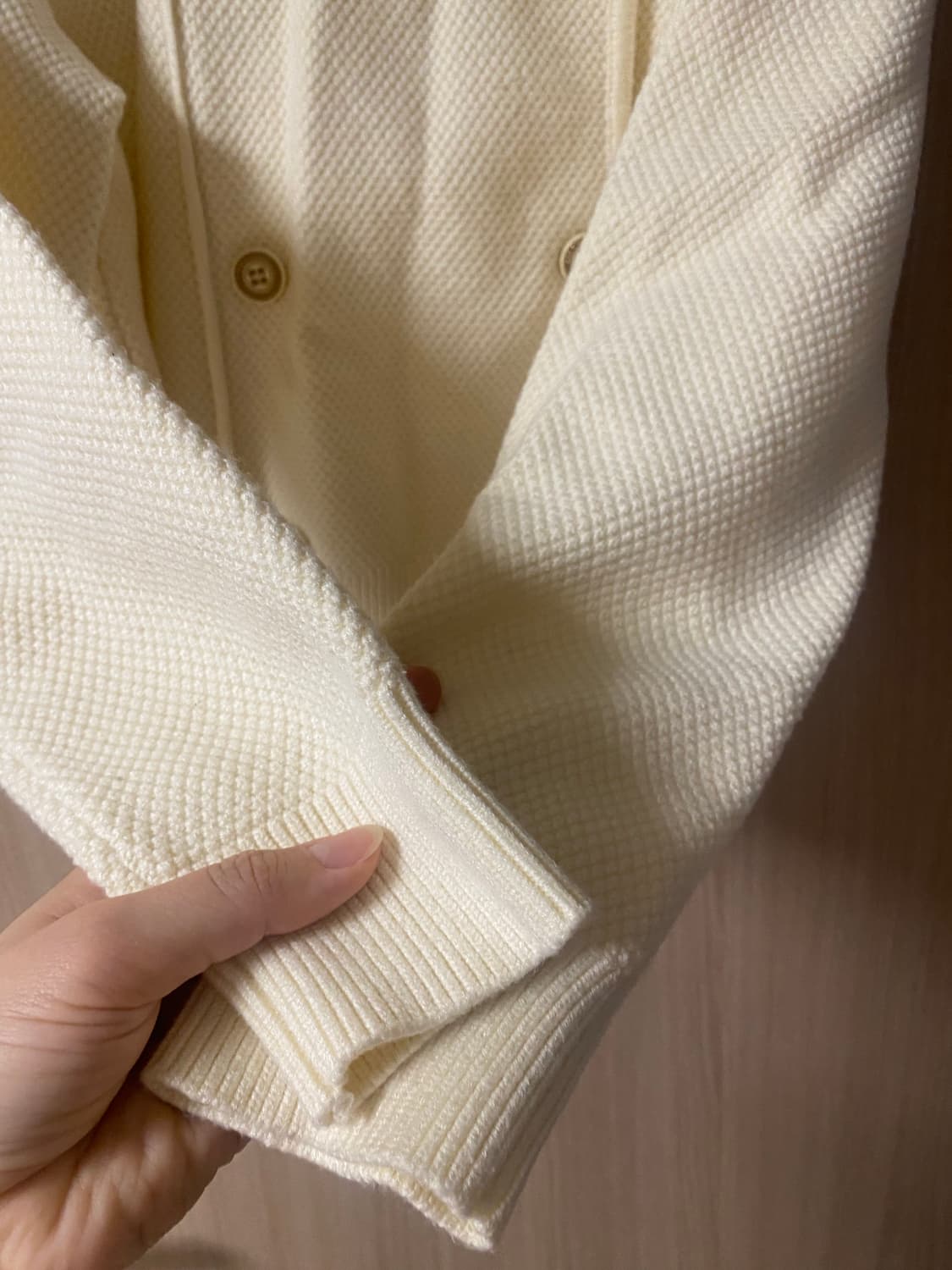 쿠오세 아이보리 니트 가디건 상품이미지5