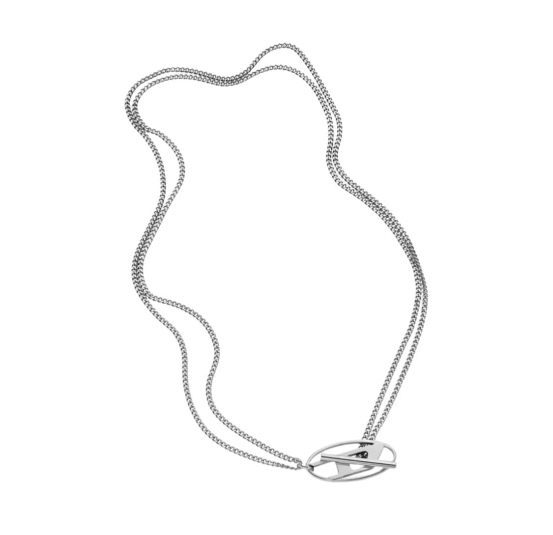 디젤 Dx1534 스테인리스 스틸 체인 네크리스 실버 상품이미지1