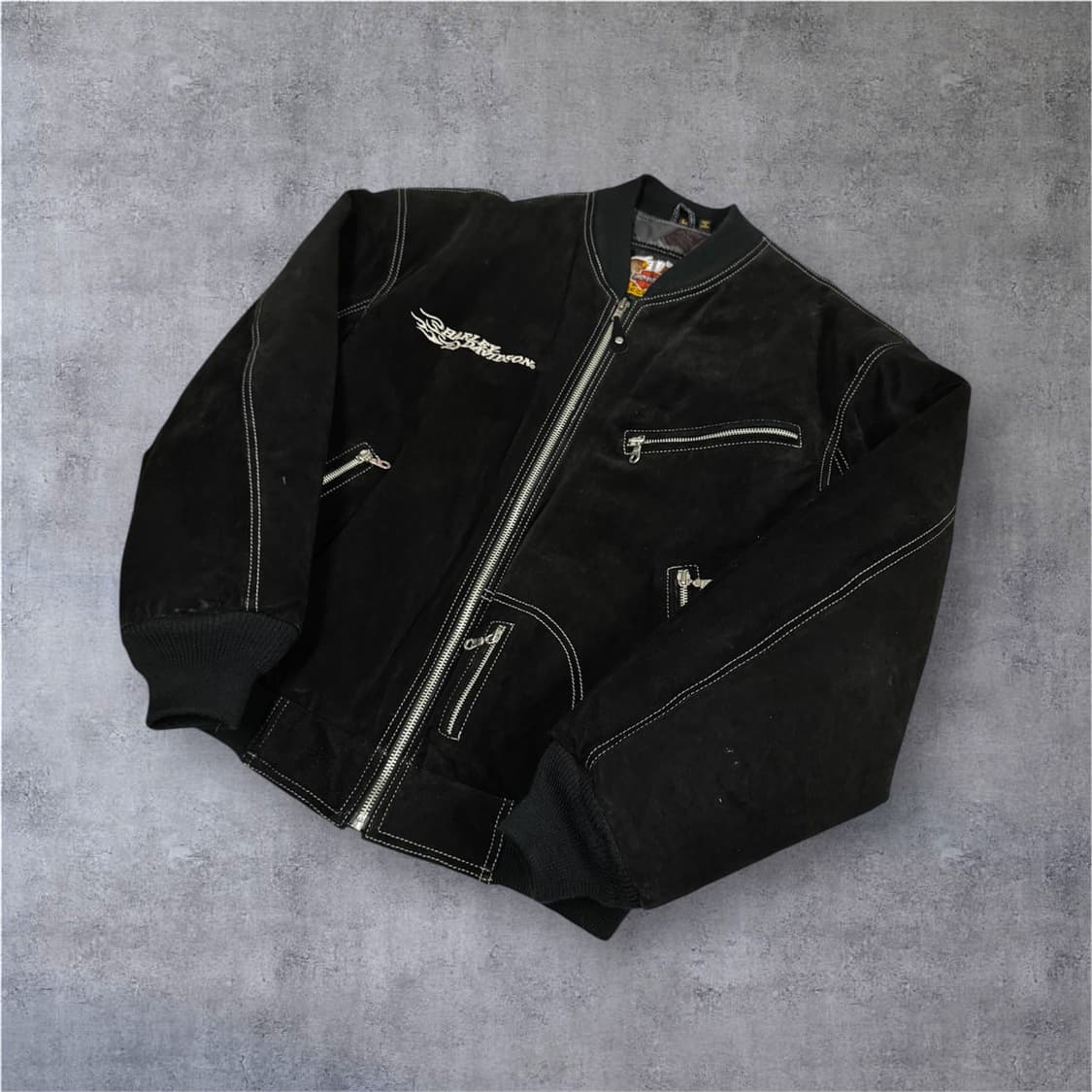 90s 할리데이비슨 스웨이드 레더자켓 L 상품이미지3