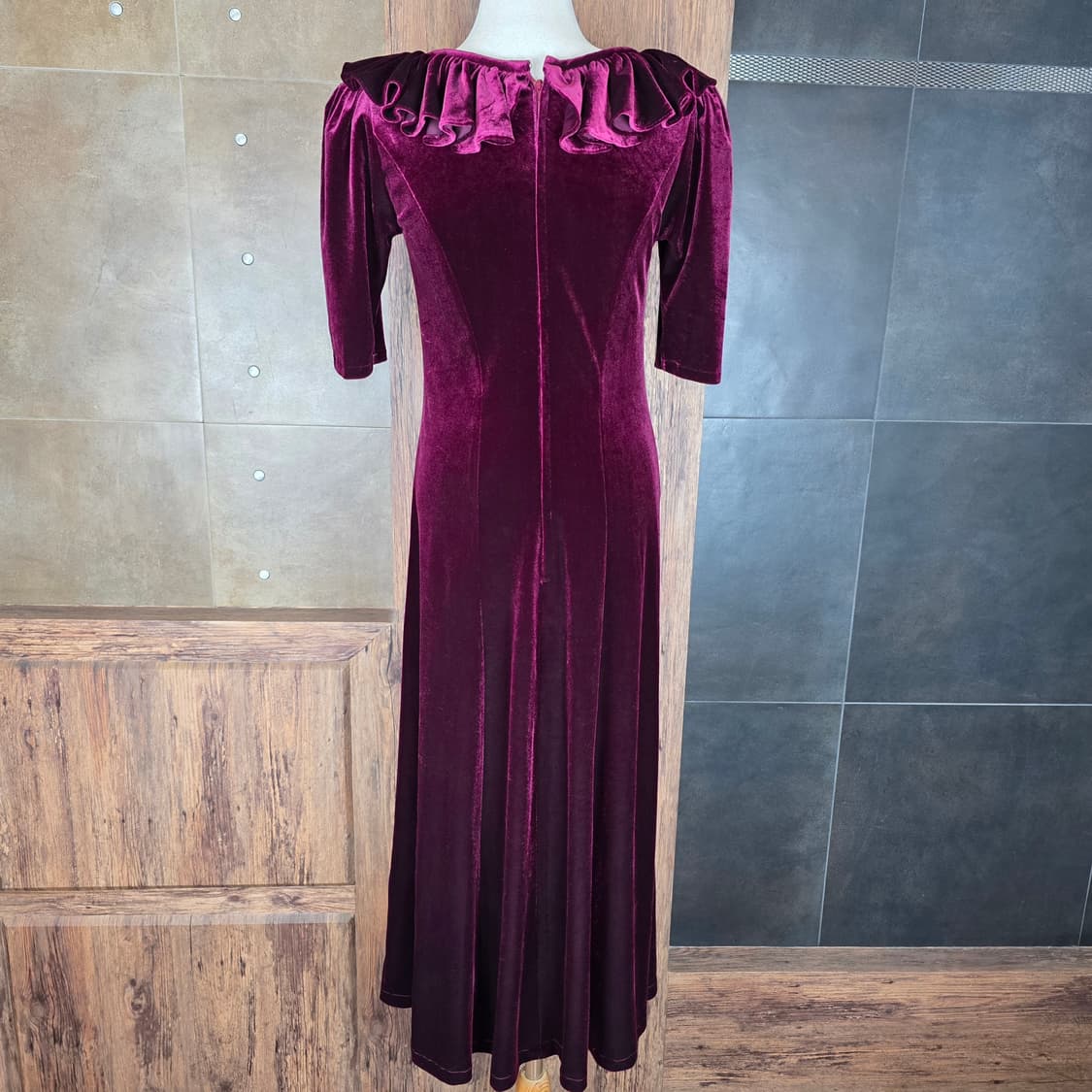 빈티지 벨벳 롱드레스 상품이미지5