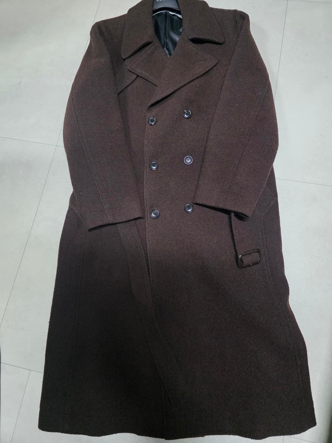 노이어 루즈핏 알파카 부클 트렌치코트 상품이미지5