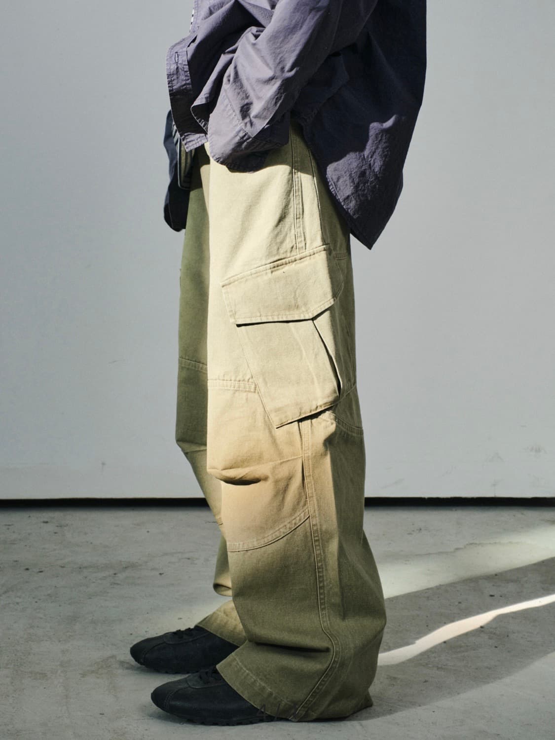 다이브인X무민서 워시드 베른 카고 팬츠 베이지 1사이즈 상품이미지1