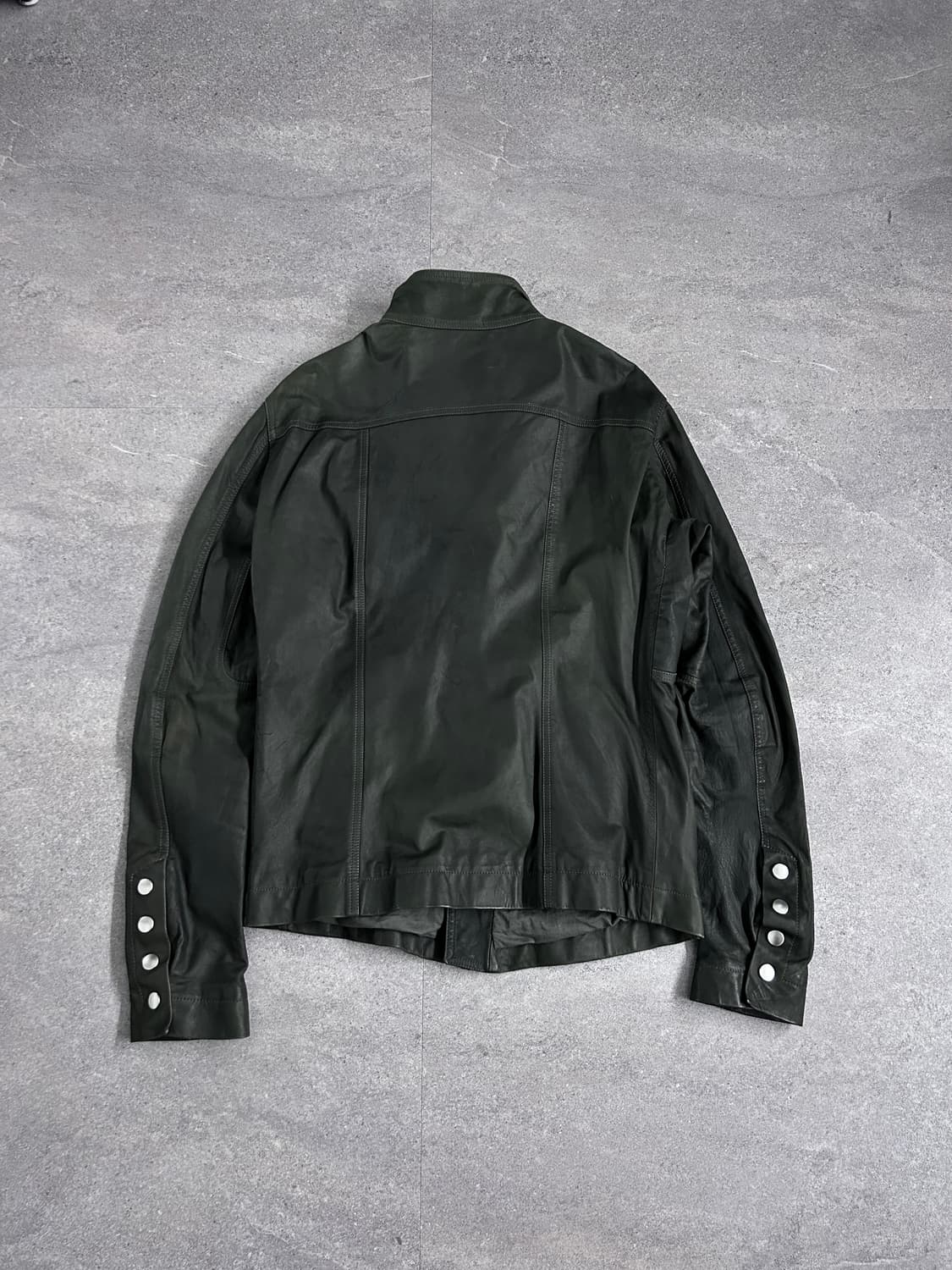 릭오웬스 몰리노 비대칭 레더 자켓 상품이미지6