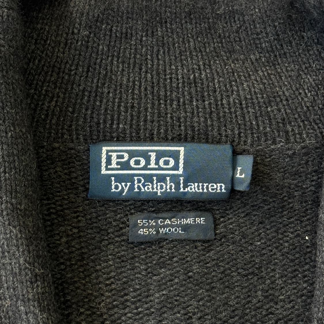폴로랄프로렌 캐시미어 숄카라 가디건 L 상품이미지6