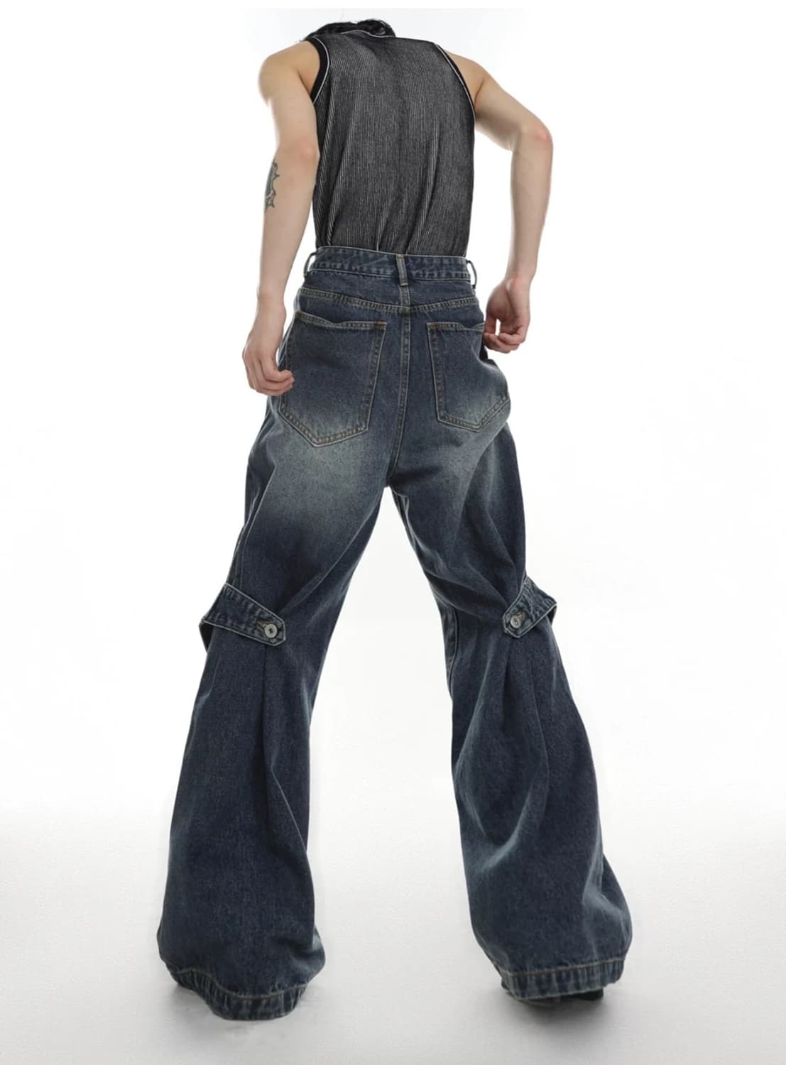 wide-leg Layerd Denim jean 상품이미지3
