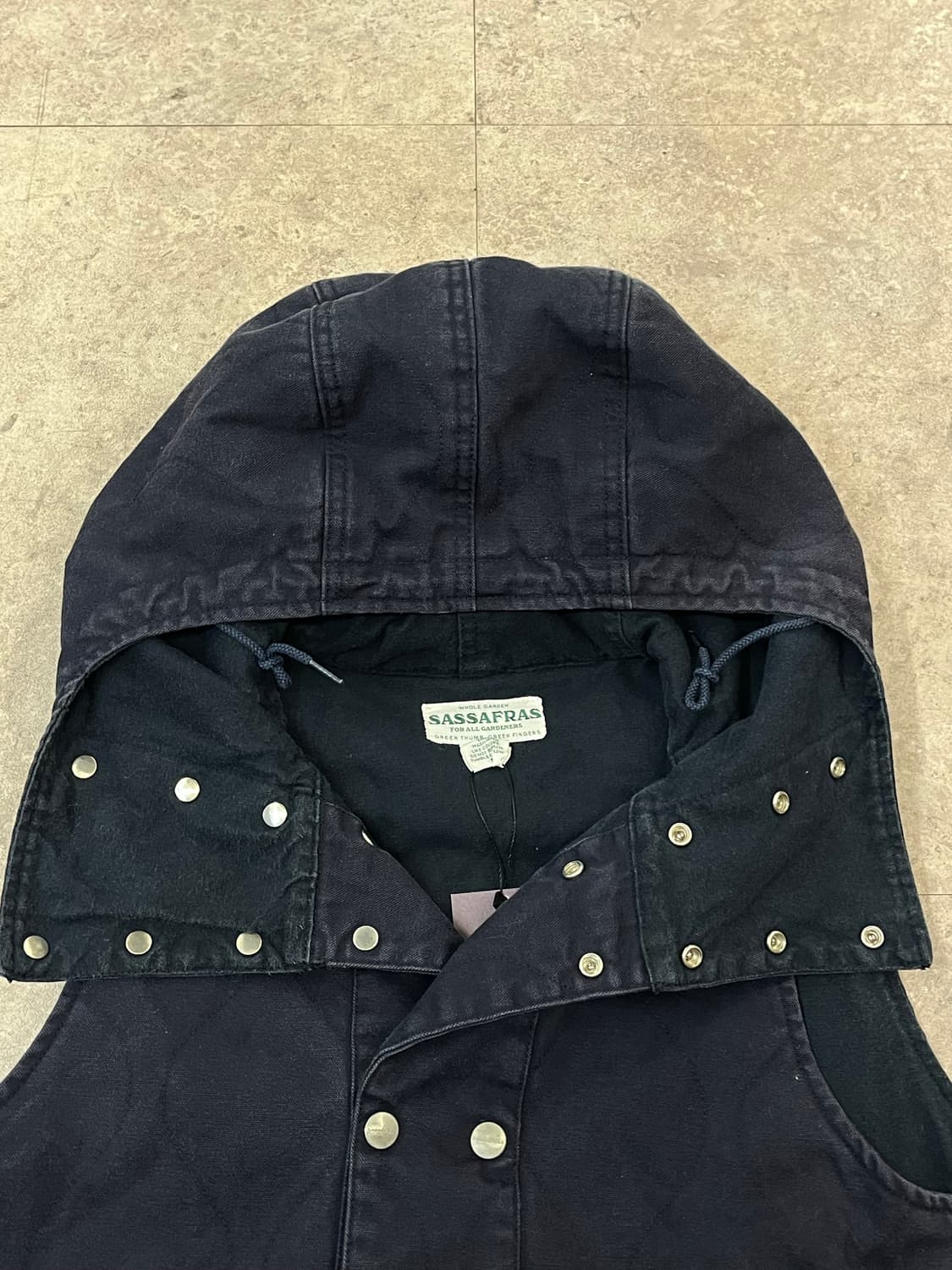 사사프라스 버튼 후드 베스트 네이비 S #csz1889 상품이미지3