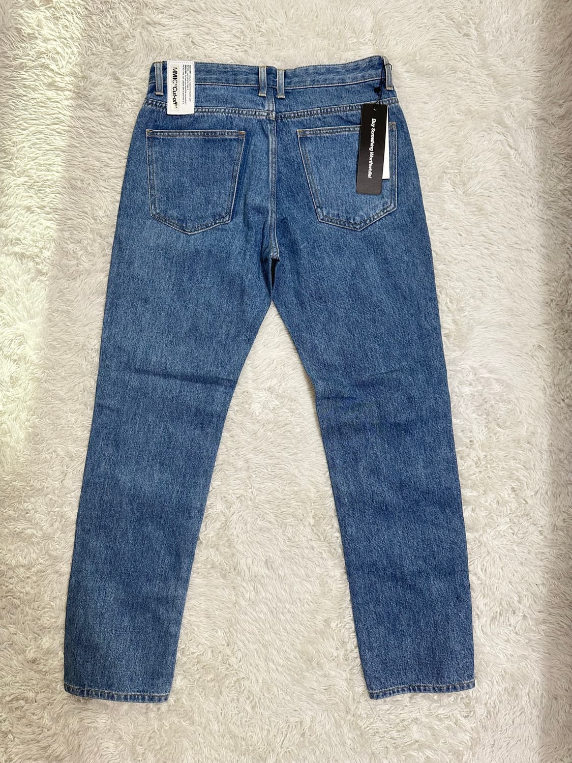 MMIC 데님 배색 화이트 팬츠 상품이미지3