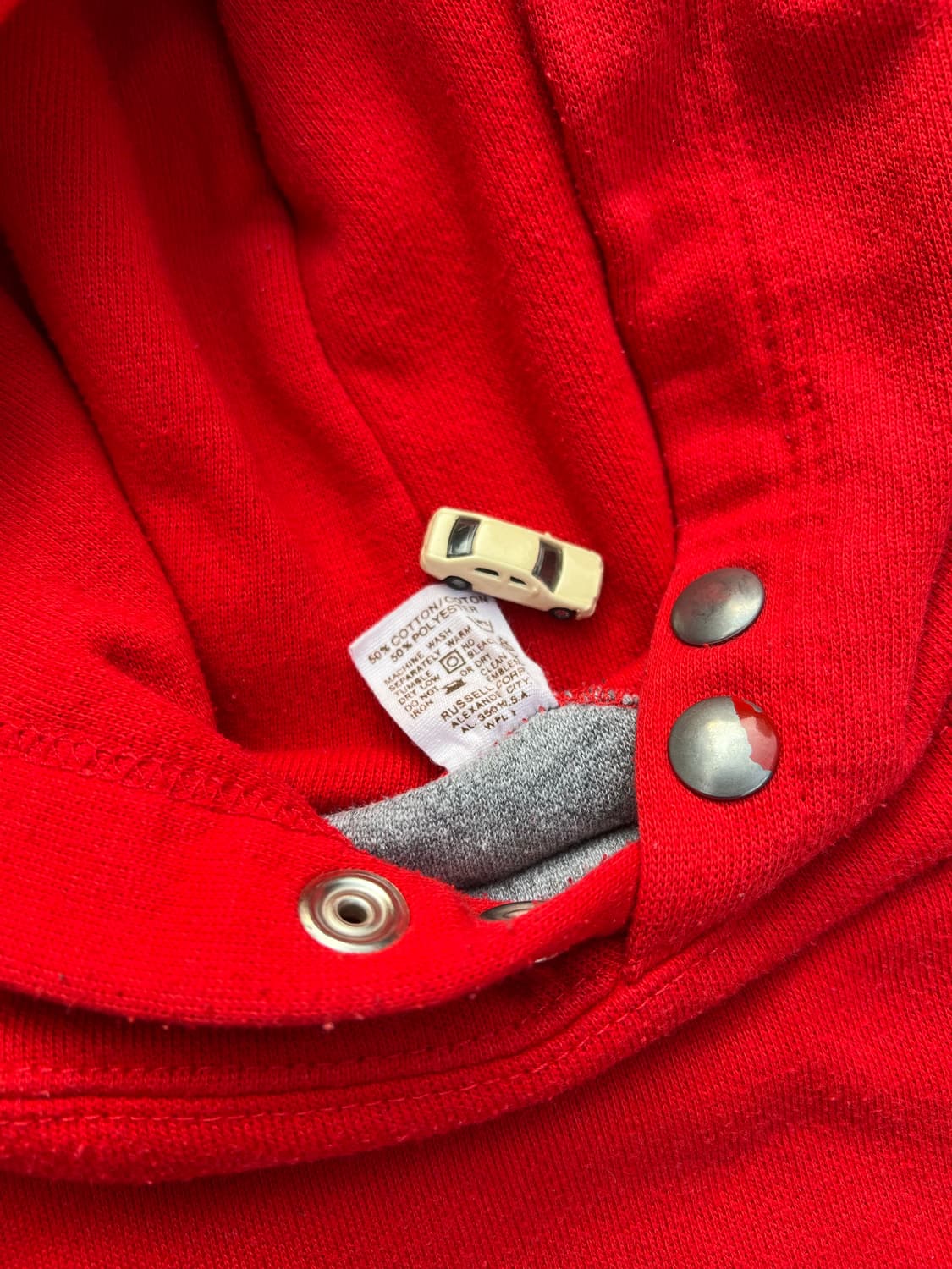 🇺🇸 70s 러셀 더블페이스 후디 레드 XL 상품이미지5