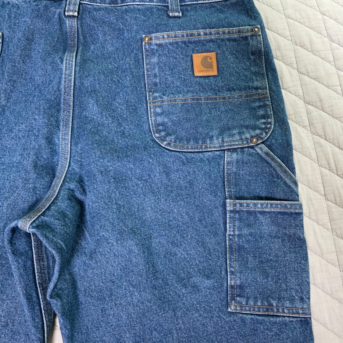 [40X30] 빈티지 칼하트 더블니 릴렉스핏 데님팬츠 인디고 B17 상품이미지6