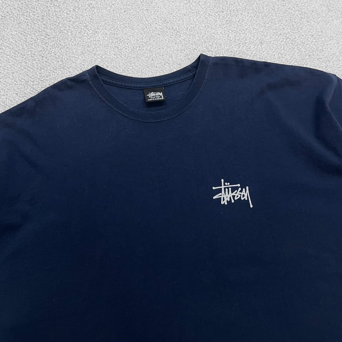 스투시 Stussy 베이직 로고 반팔티 네이비 상품이미지4