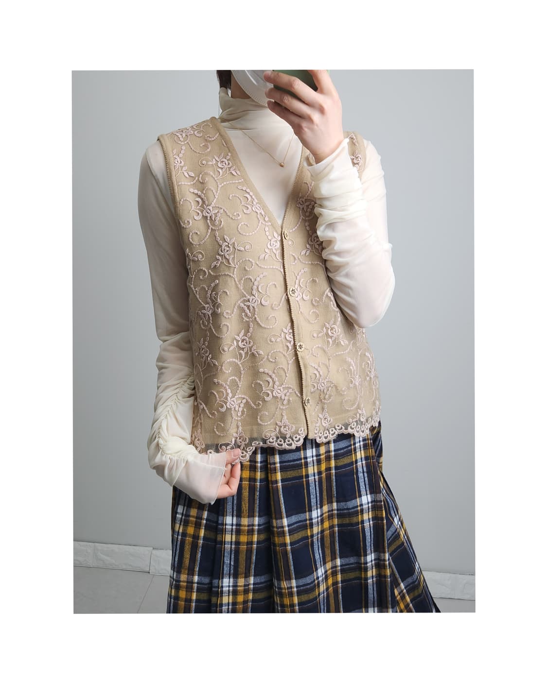 자수 가디건 베스트 상품이미지1