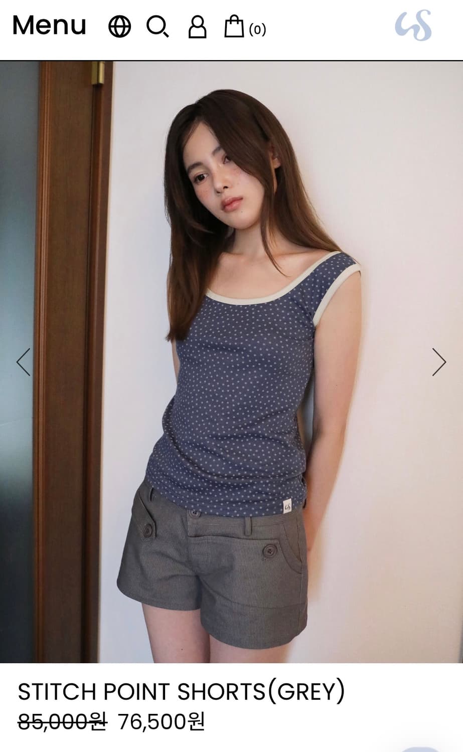 Uglyshadow / Stitch Point Shorts (grey) 상품이미지2