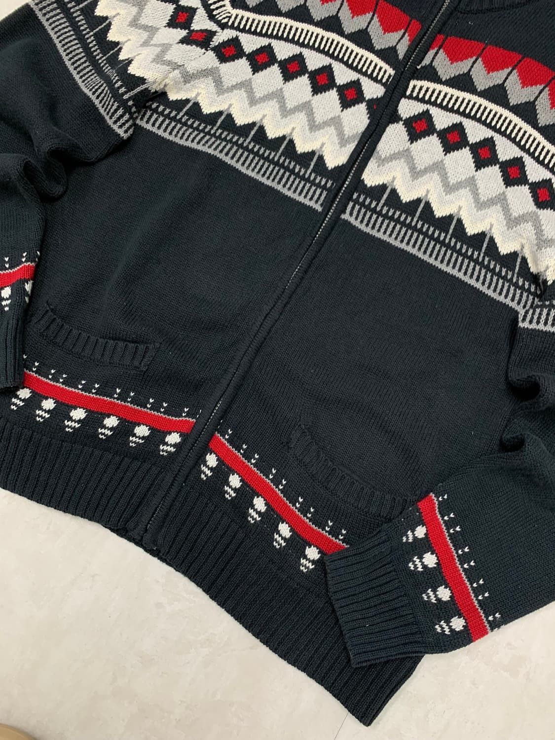 챕스 니트 패턴 집업 #411 상품이미지3