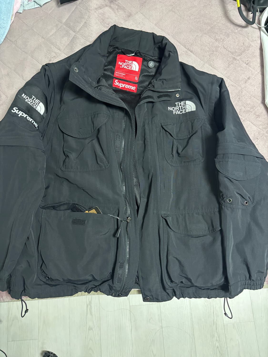 슈프림 노스페이스 트레킹 컨버터블 자켓 블랙 22SS XL 상품이미지1