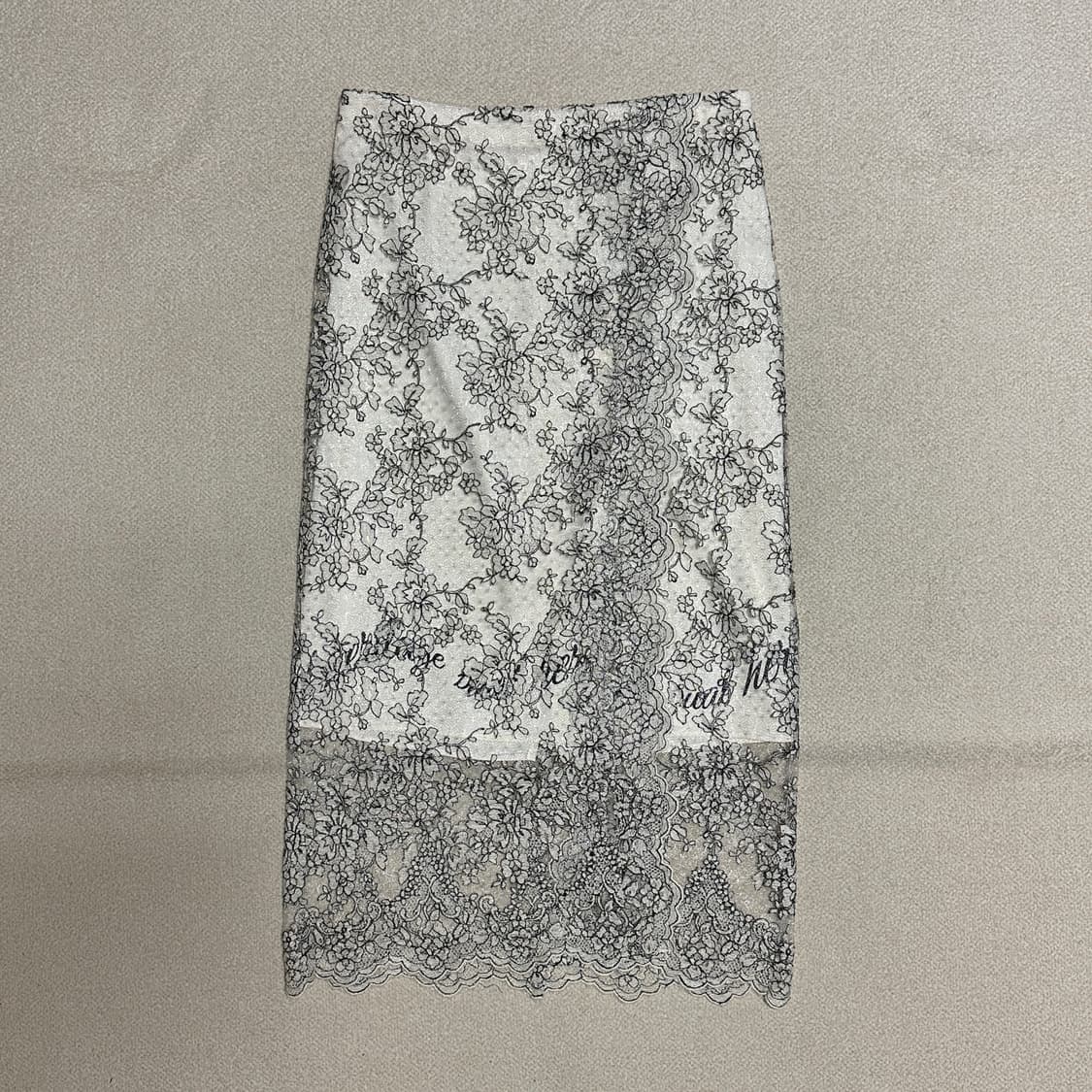 듀엘 레이스 미디 스커트 상품이미지1