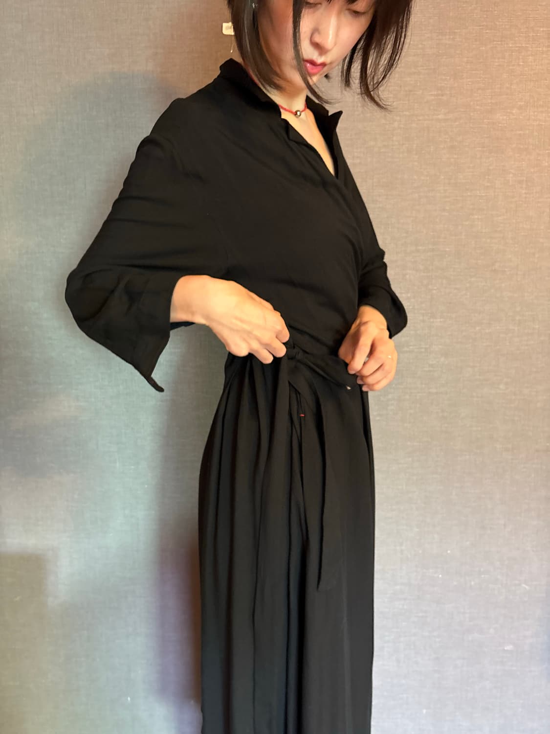 유니클로 X 이네스 드 라 프레상쥬 블랙 랩 원피스 상품이미지7