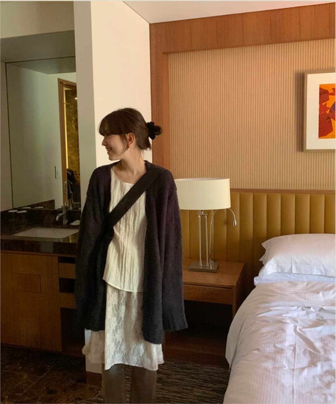 데일리마켓 헤어리 니트 가디건 상품이미지1