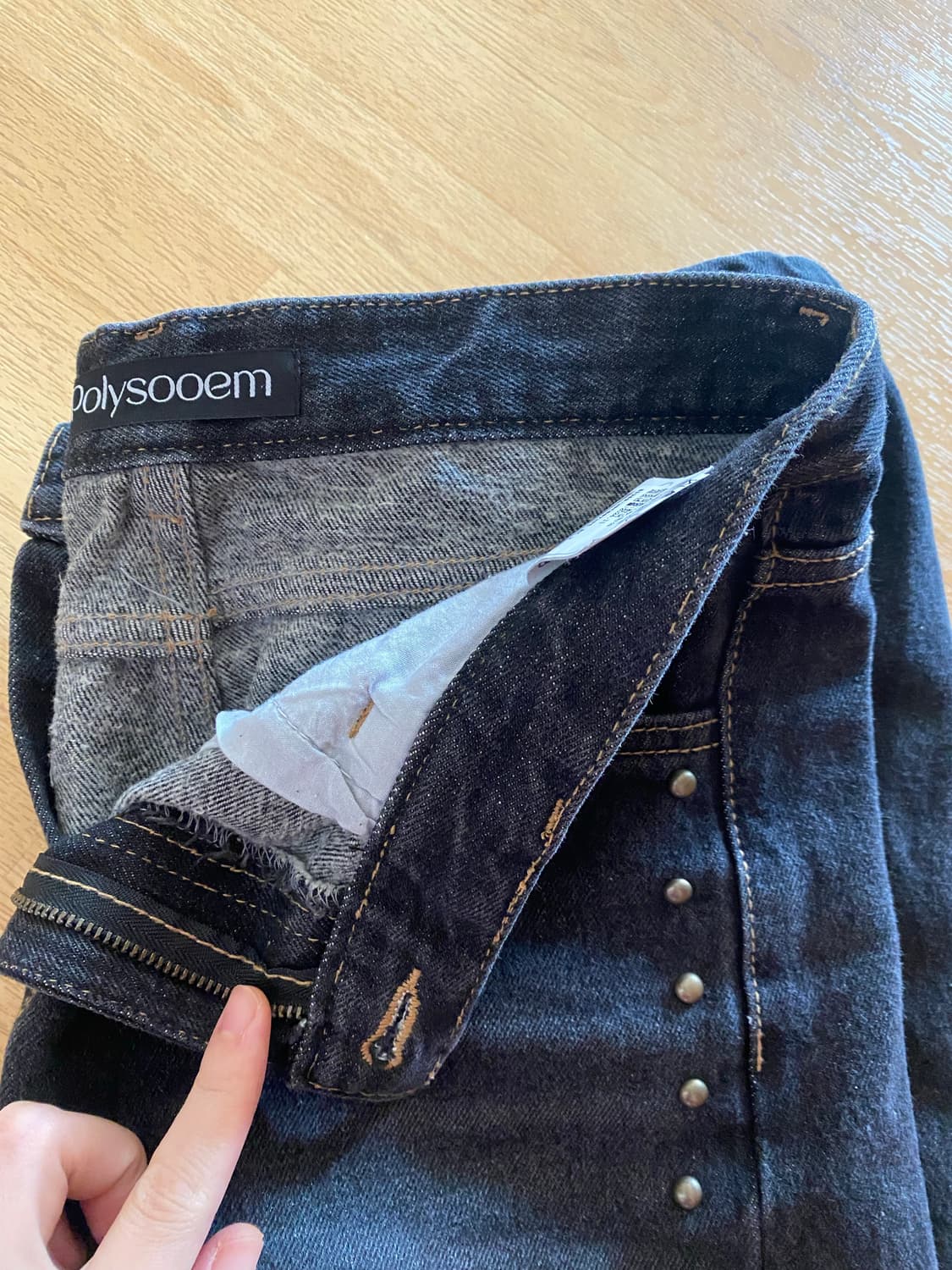 폴리수엠 바지 스터드진 /WARM STUDDED WASHED JEANS 상품이미지5