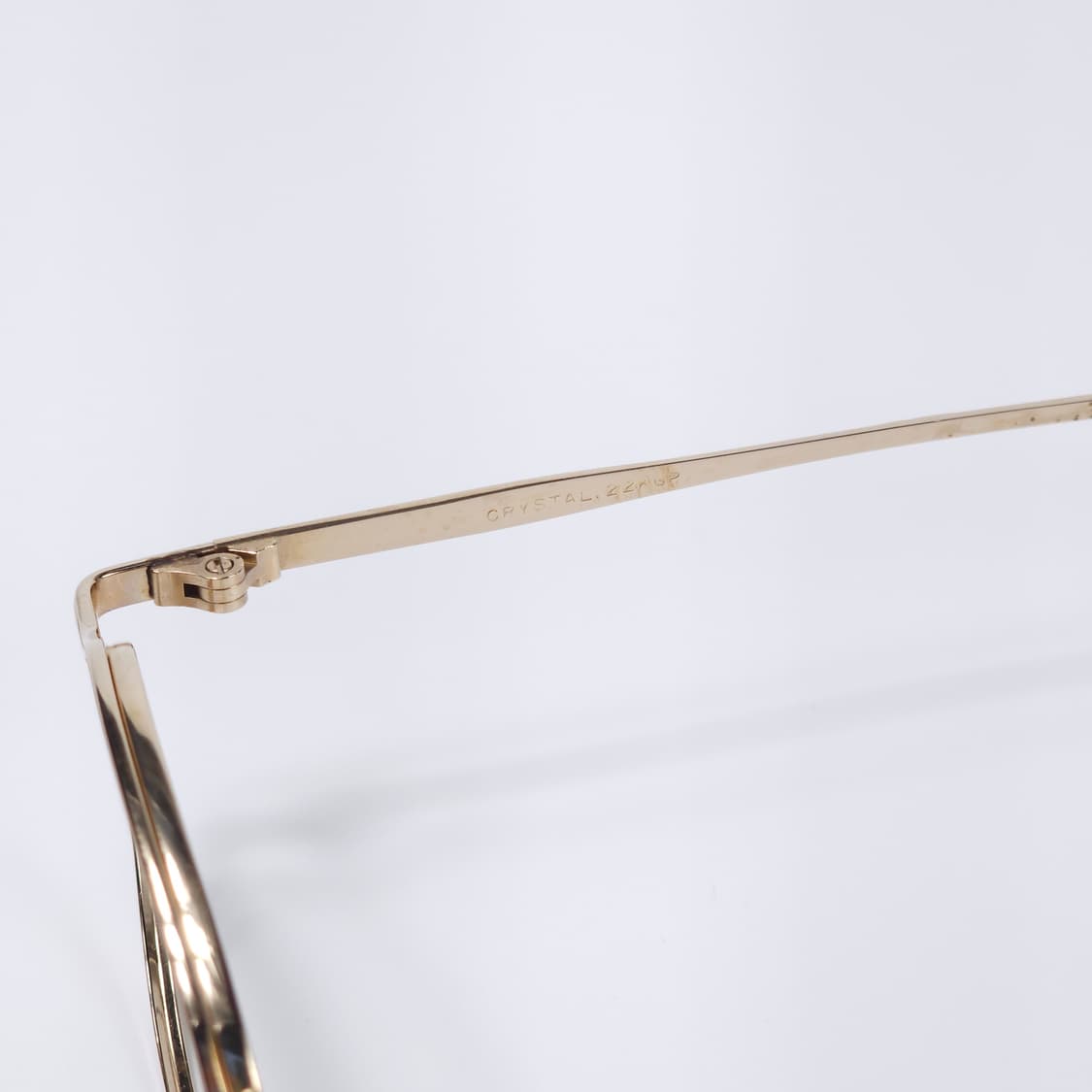 90년도 22K 도금 올드빈티지 오벌형 안경테 상품이미지5