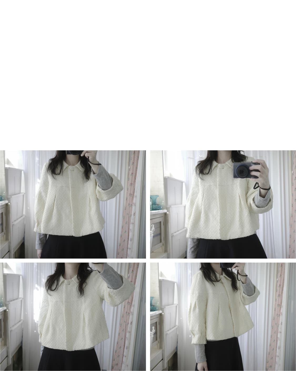 Ivory pintuck coat 상품이미지2