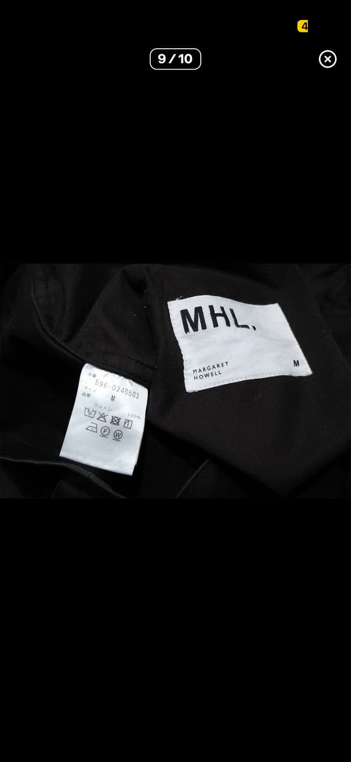 MHL 블랙 코튼 핀턱 트라우저 상품이미지8