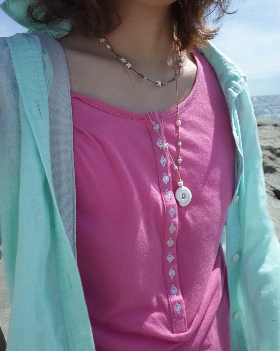 marshmellow shell necklace 마시멜로우 쉘 목걸이 상품이미지5