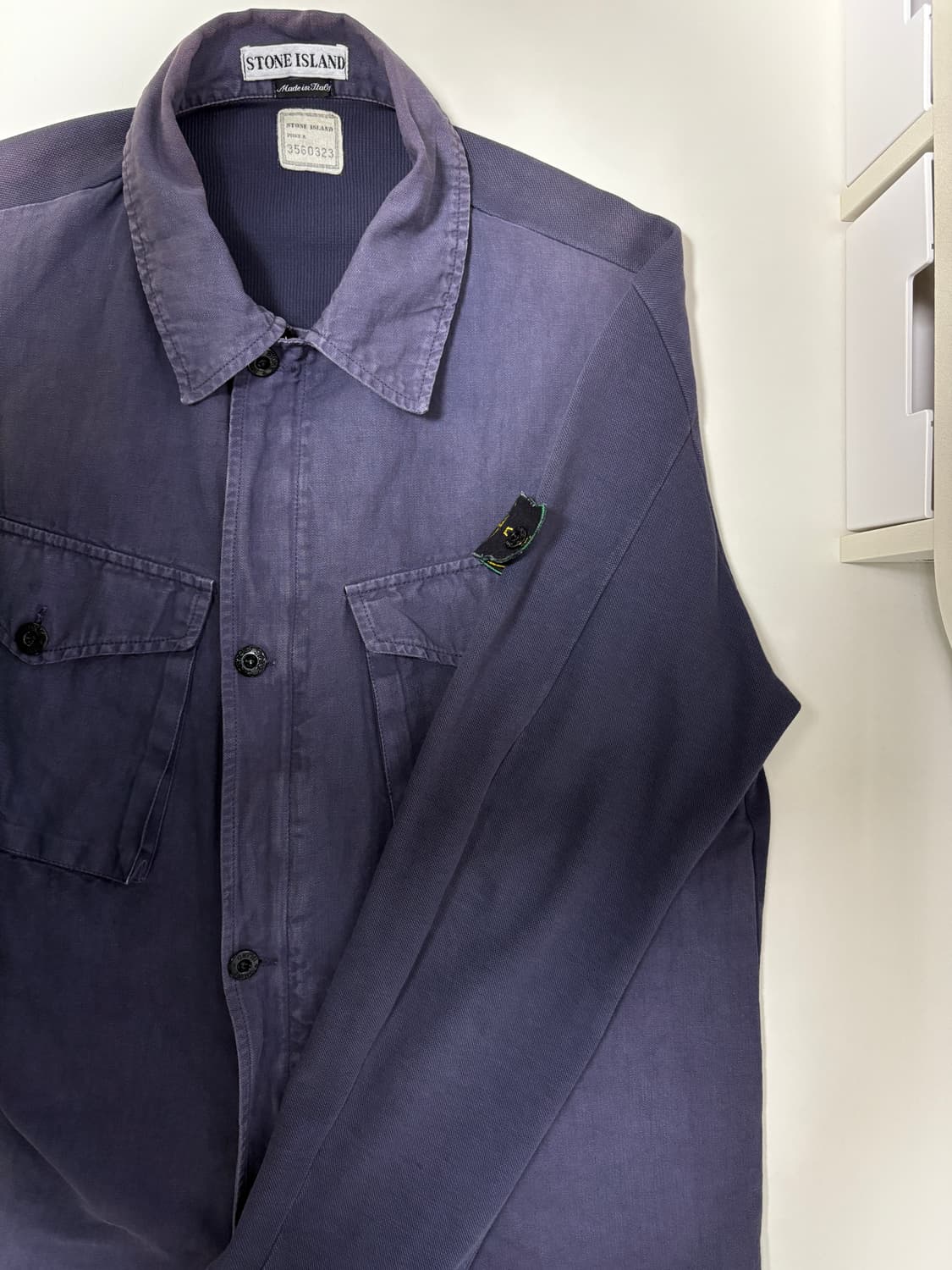 97년도 스톤아일랜드 셔츠 실측 m사이즈 리리지퍼 상품이미지5