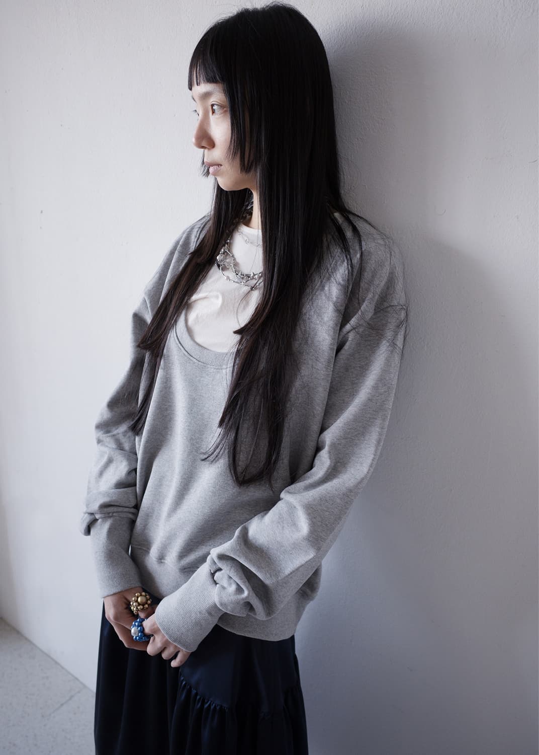 생긴스튜디오 유넥 스웻셔츠 그레이 (OS) 상품이미지3