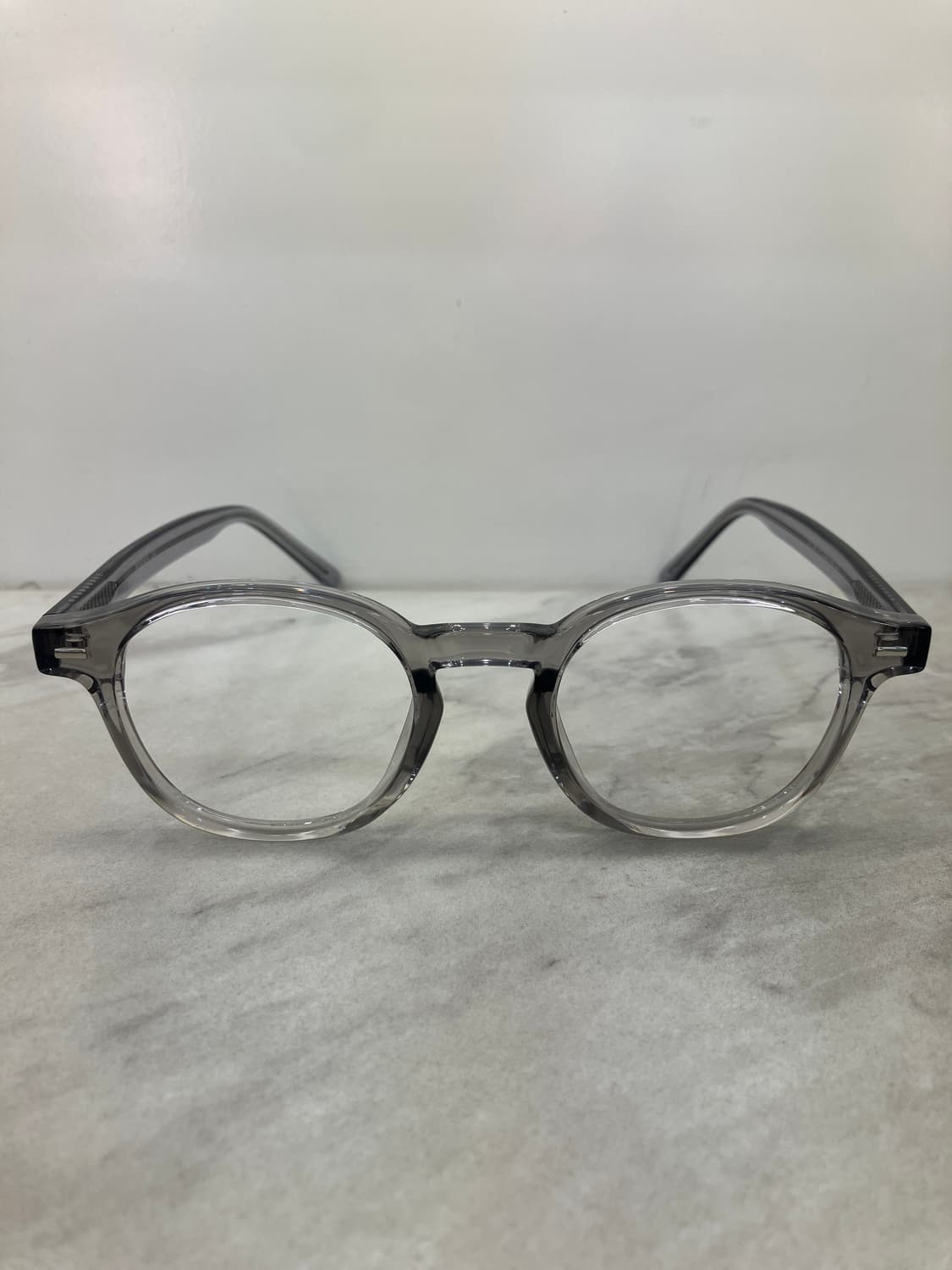 B85 DMN 투명 그레이 웰링턴 뿔테 안경128 상품이미지6