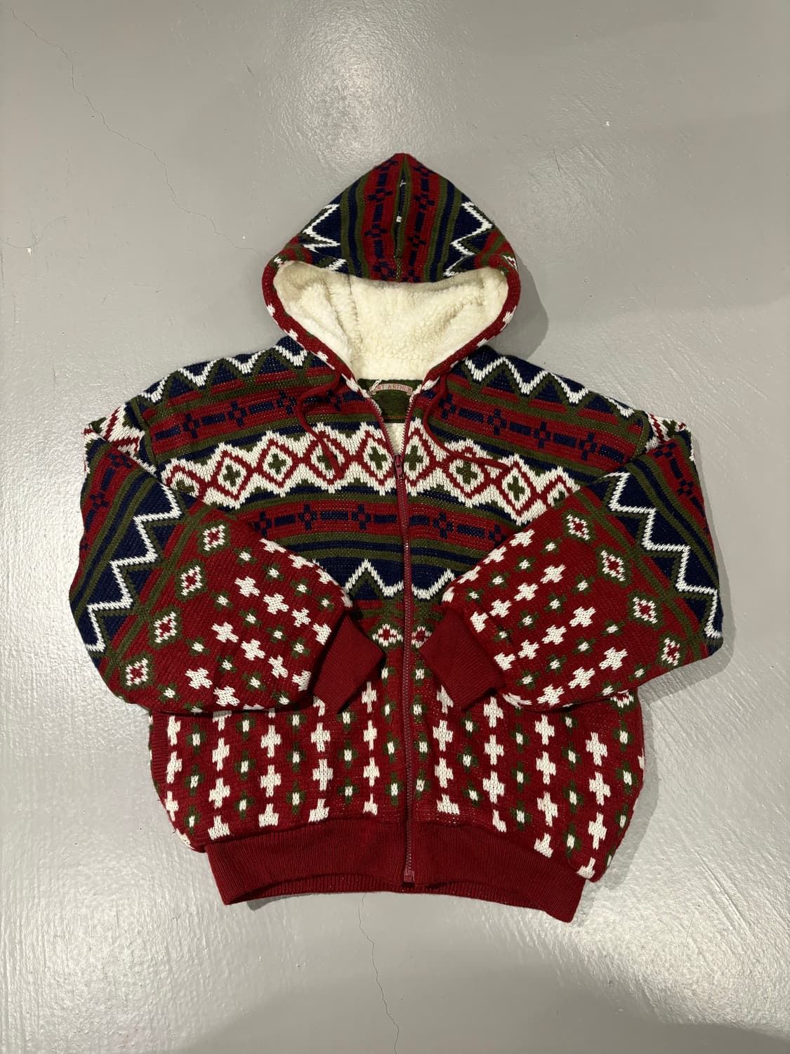 빈티지 니트 후드 집업 상품이미지4