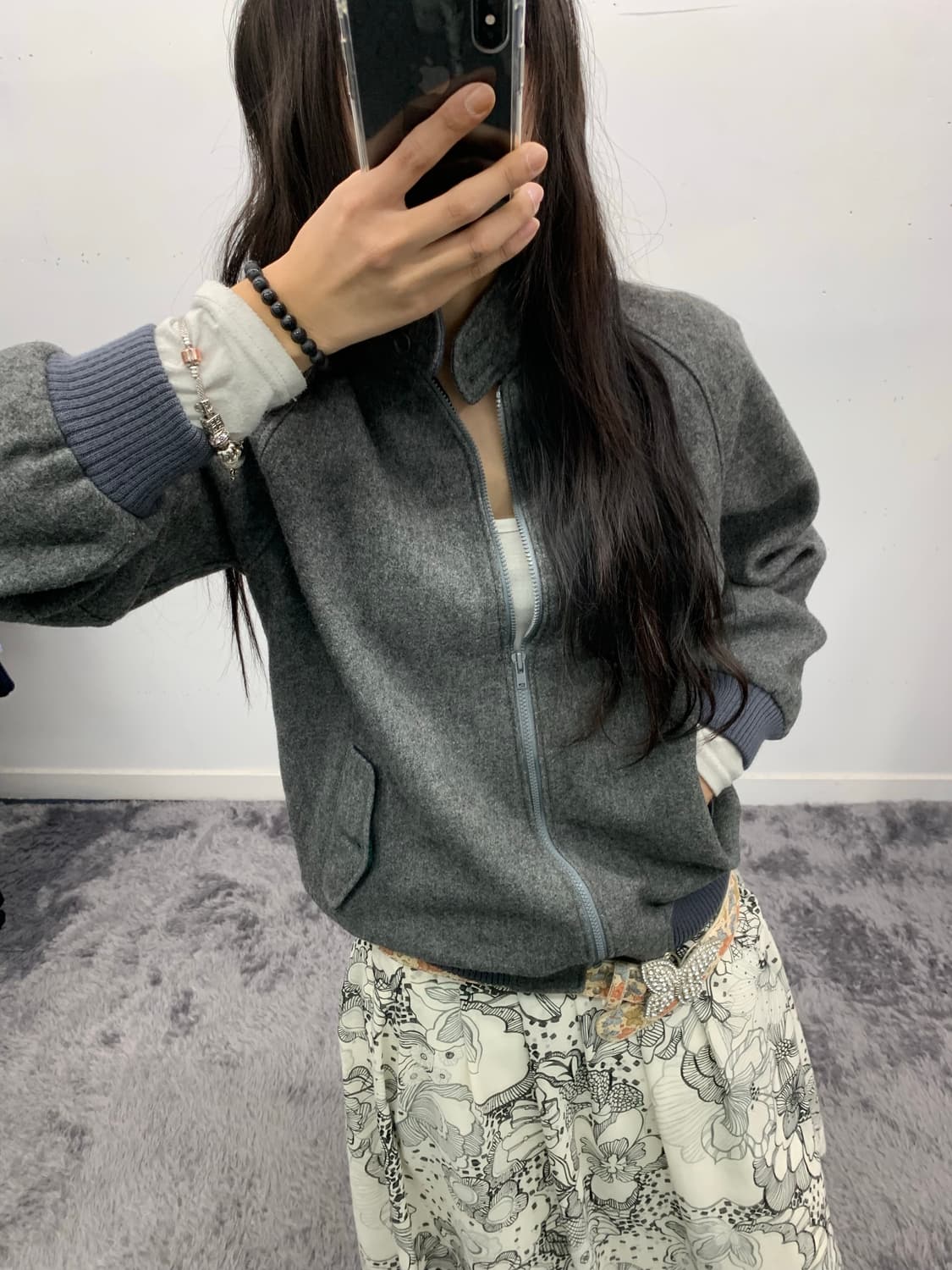 그레이 울 블루종 상품이미지2