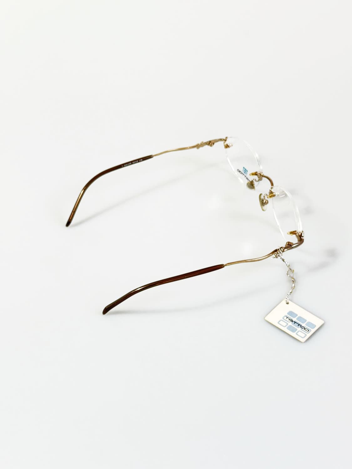 TATTOO 골드 오벌 무테 메탈 프레임 빈티지 안경 상품이미지4