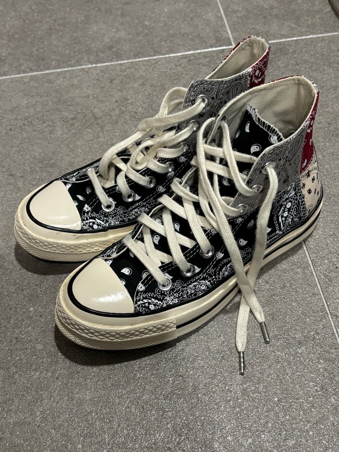 컨버스 척 70 페이즐리 블랙 220mm (풀박) 상품이미지5