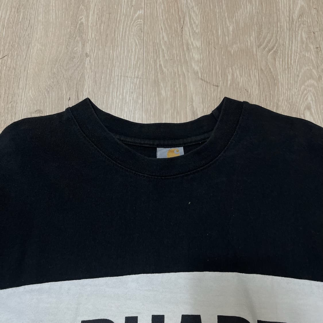 칼하트 빅로고 배색 반팔 티셔츠 [블랙] L/100 상품이미지2