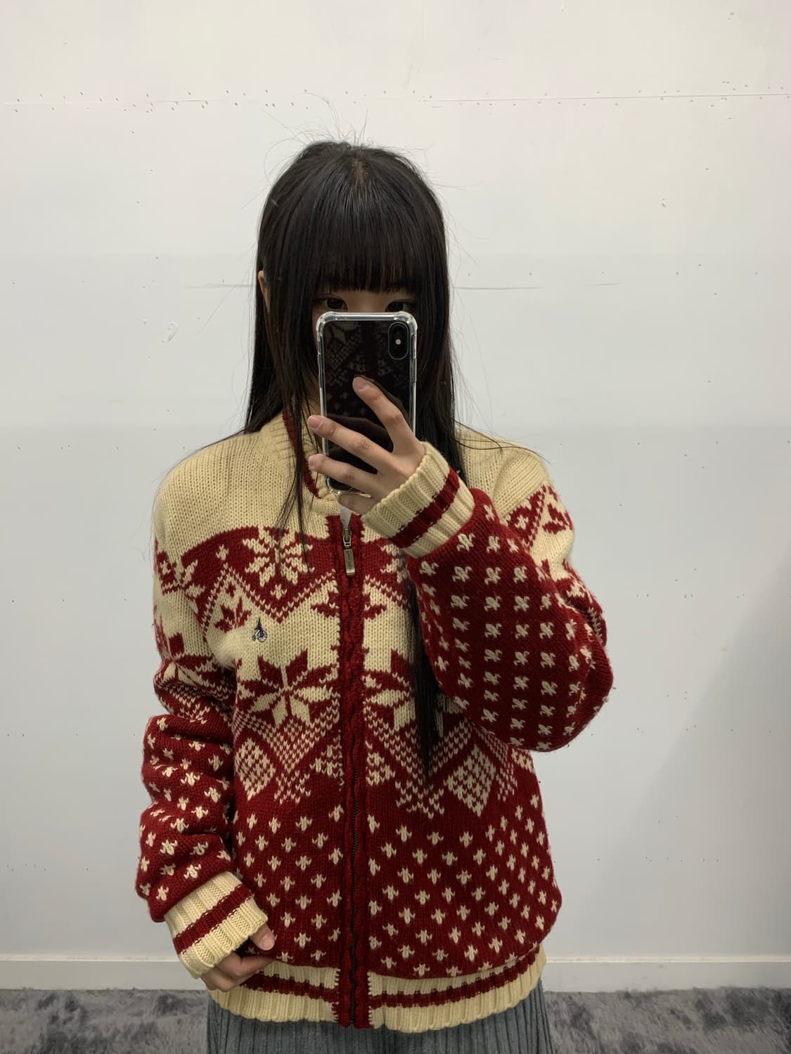 빈폴 노르딕 패턴 니트 집업 상품이미지2