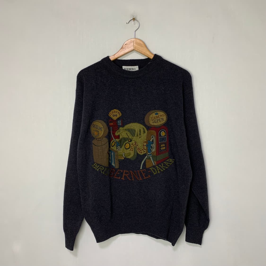 ICEBERG 아이스버그 빈티지 니트 다크 네이비 남녀공용 상품이미지1