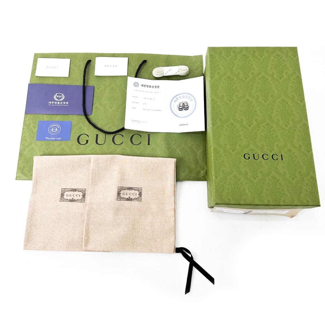 [5] Gucci 구찌 여성 GG로고 스크리너 레더 스니커즈 블랙 상품이미지10