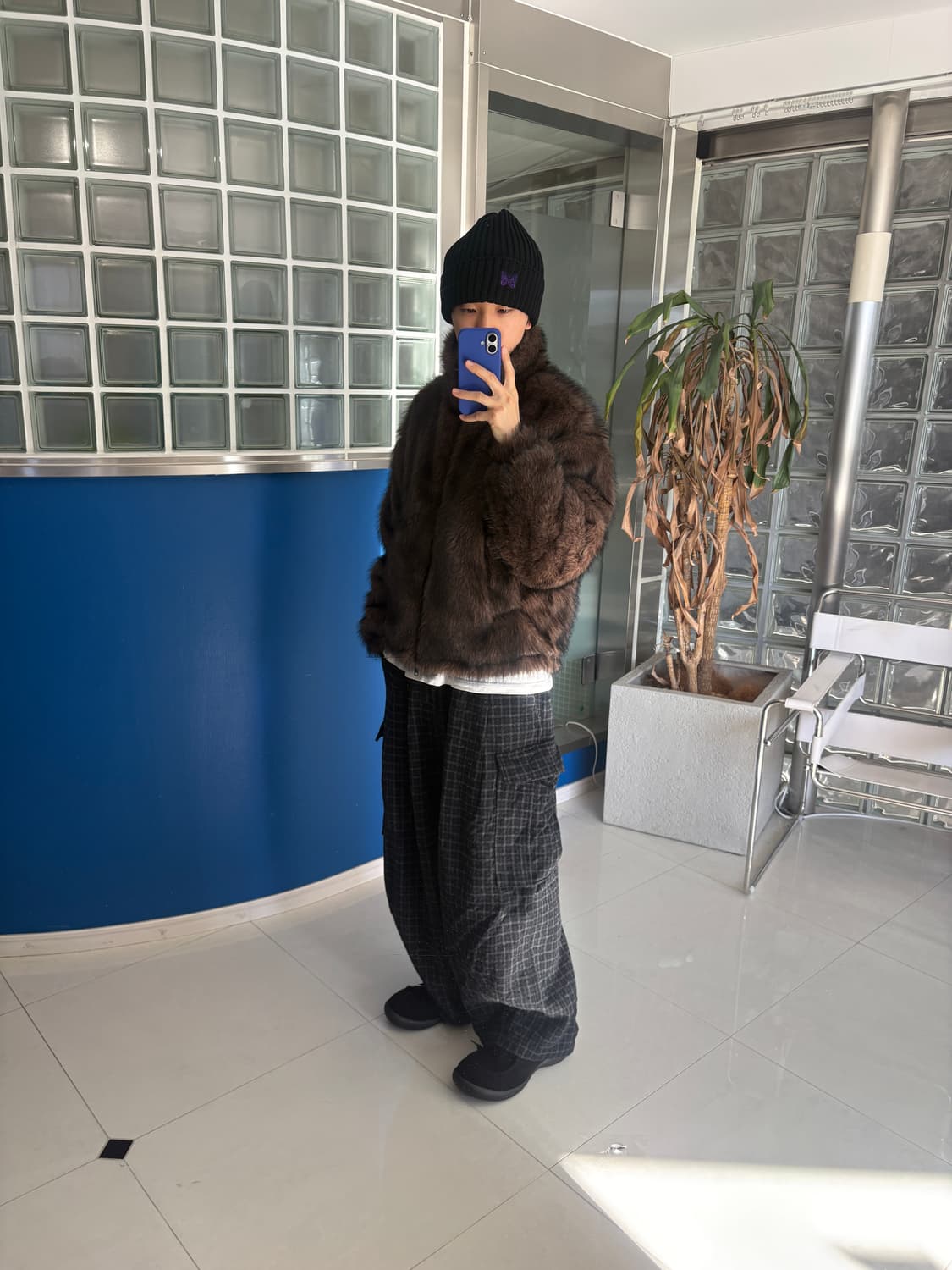 HD BDU PANT - wool tweed plaid 와이드팬츠 상품이미지4