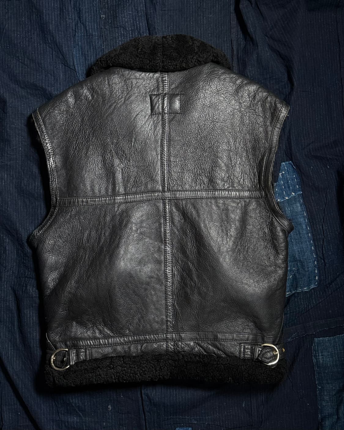 70-80‘s 유럽 빈티지 양가죽 타입 B-3 플라이트 베스트 40 상품이미지6