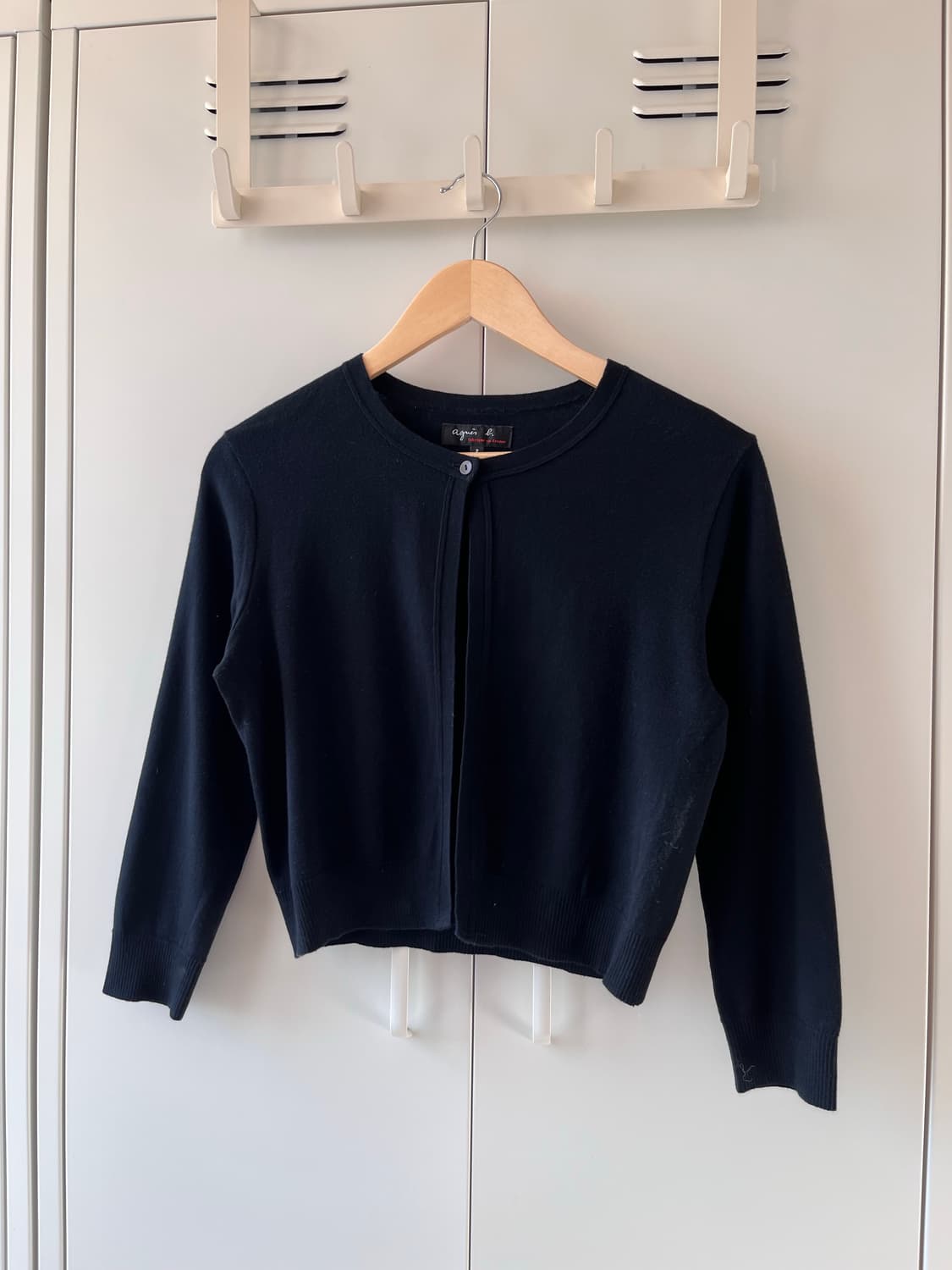 Agnes B 아네스 베 원버튼 울니트 가디건 상품이미지4