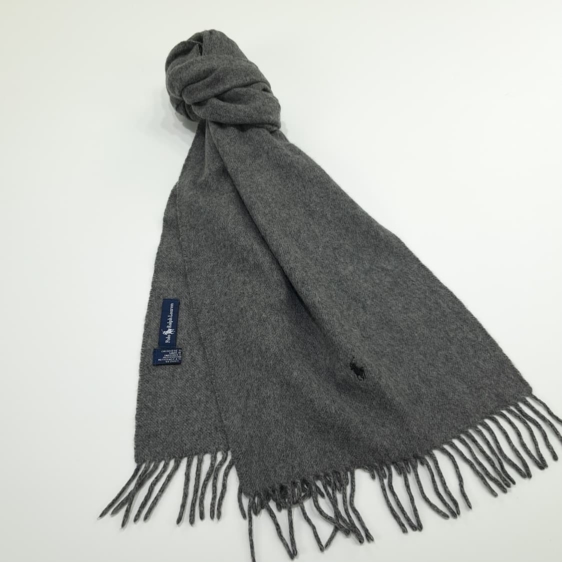 MX298 폴로 랄프로렌 그레이 캐시미어 목도리 머플러 상품이미지3