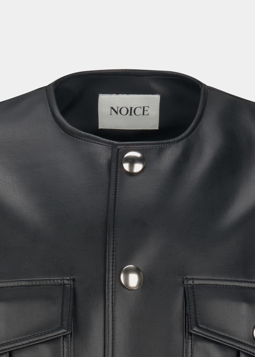 [L] 노이스 퓨어 카라 논카라 카라리스 레더 가죽 자켓 상품이미지10