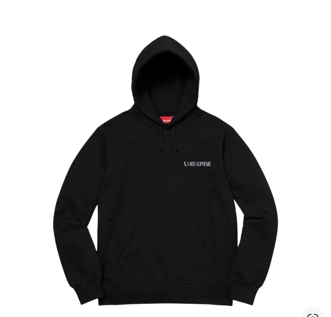 슈프림 supreme 1-800 후드 블랙 19FW 상품이미지2