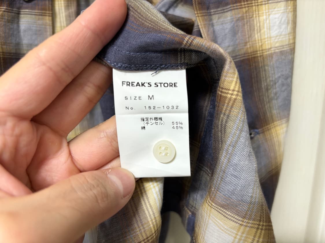 프릭스스토어 반팔 체크 셔츠 95 일본산 상품이미지6